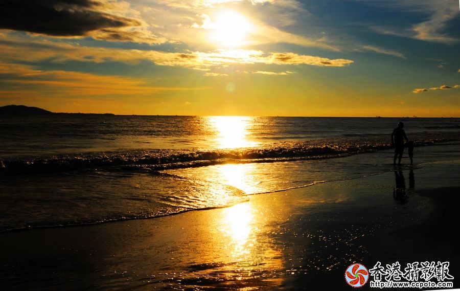 晚霞与大海