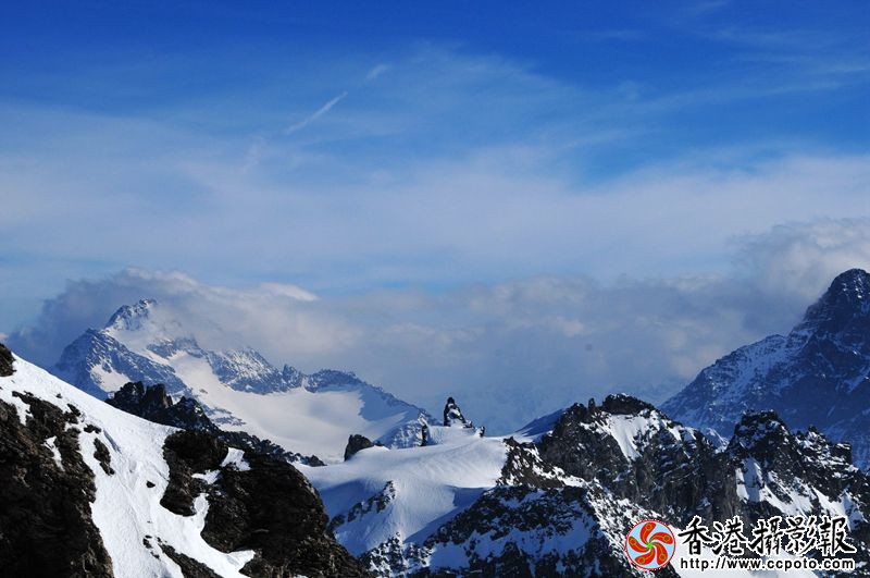 瑞士铁力士雪山风光