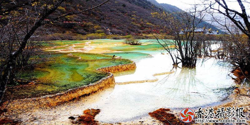绚丽的黄龙五彩池
