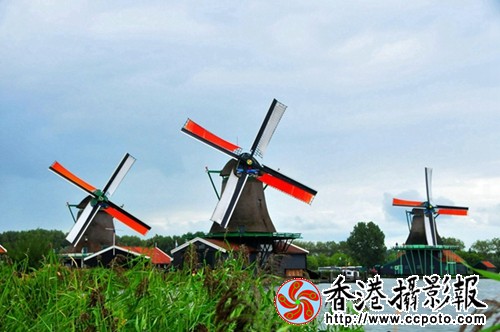 美丽的荷兰风车村